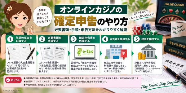 オンラインカジノの確定申告のやり方