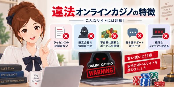 違法オンラインカジノの特徴