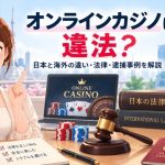 オンラインカジノは違法？日本と海外の違い・法律・逮捕事例