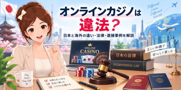 オンラインカジノは違法？日本と海外の違い・法律・逮捕事例