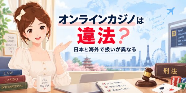 オンラインカジノは違法？日本と海外で扱いが異なる