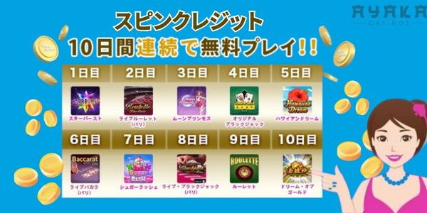 ベラジョン　10日無料プレイ