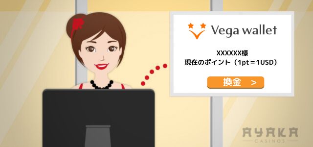vega wallet ベガウォレットの出金方法と 使い方（ポイント換金方法）