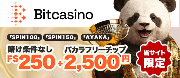 入金不要ボーナス ビットカジノ