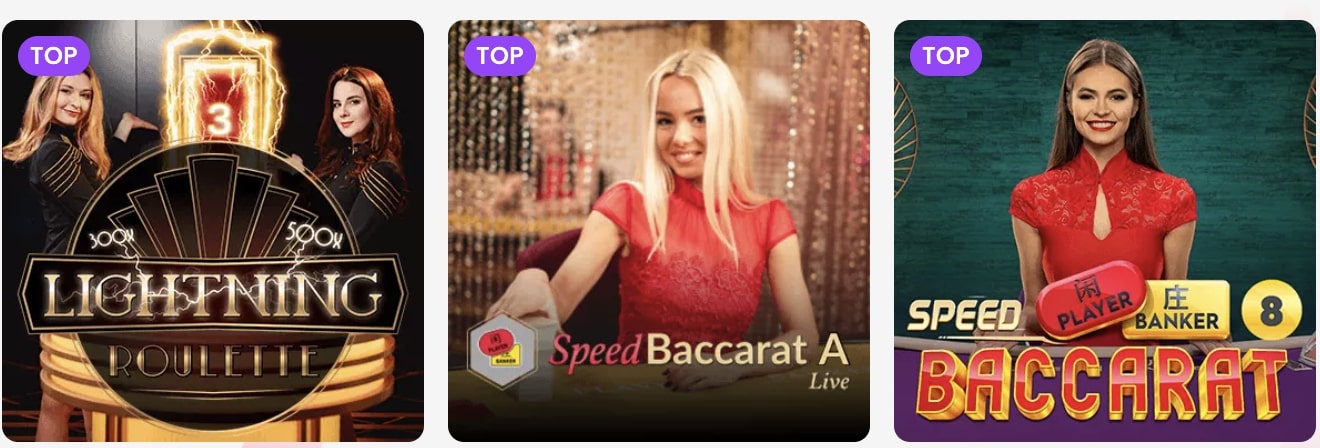 ゴーホグカジノの ライブカジノゲーム