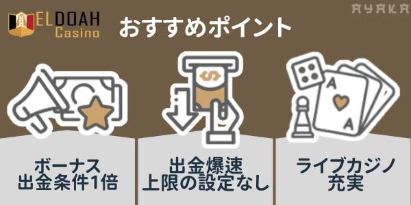 エルドアカジノ　おすすめポイント
