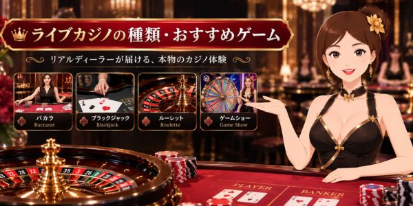 ライブカジノの種類