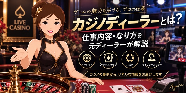 カジノディーラーの仕事内容やなり方を元ディーラーが解説する画像